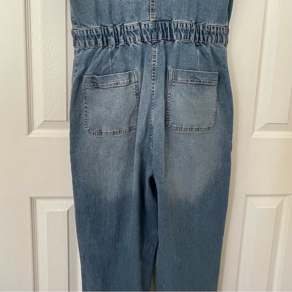 Celebrity Pink Denim Utility Painters Overalls Jumpsuit - Picture 15 of 16